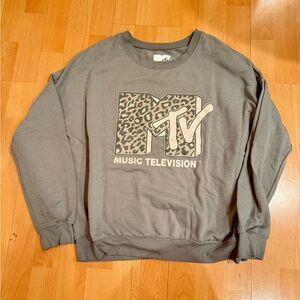 MTV Sweatshirt with Leopard Print Logo